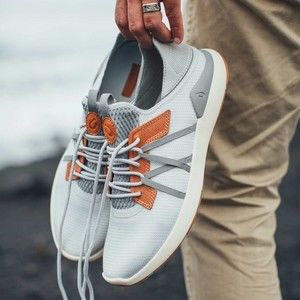 Olukai Mio Li Men's Athletic Lace Up 2 in 1 Slide and Shoe Mist Grey Size 8 /41